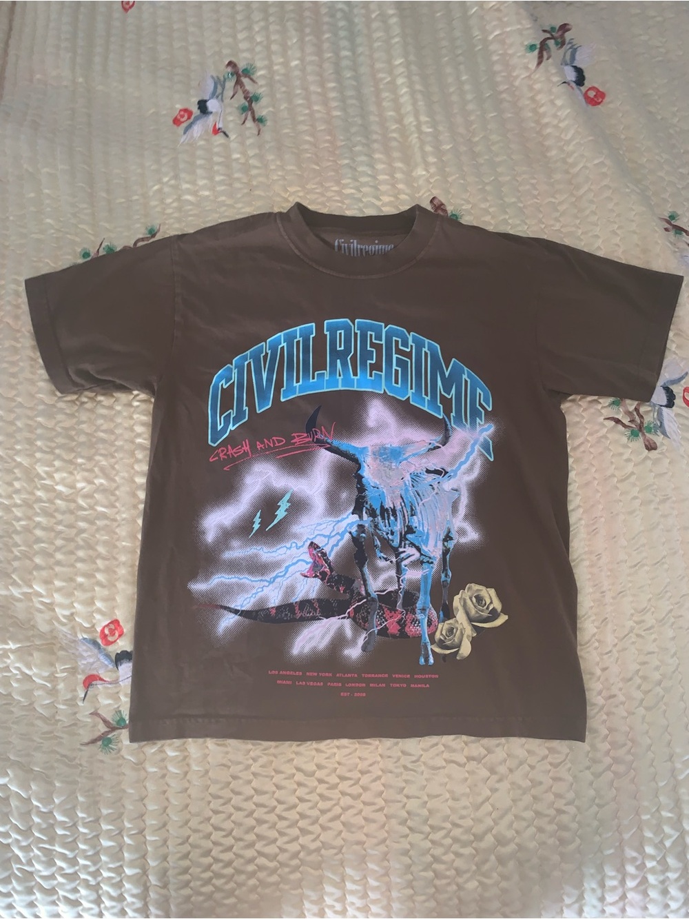 Civil Regime Brown Graphic Short-Sleeve Tee - Men